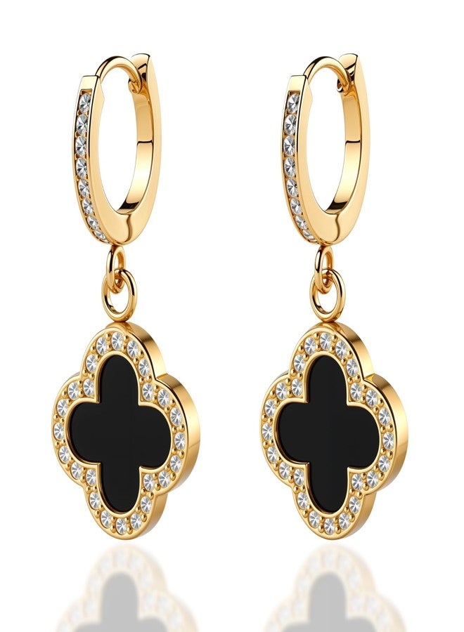 LaBling Hoop Earrings for Women | Hoop Earrings for Women | Lovely Gift - Black - Image 1